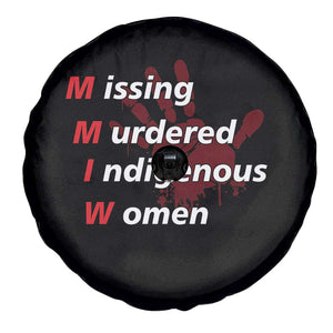 MMIW Spare Tire Cover Missing Murdered Indigenous Women Red Hand TS10 Print Your Wear
