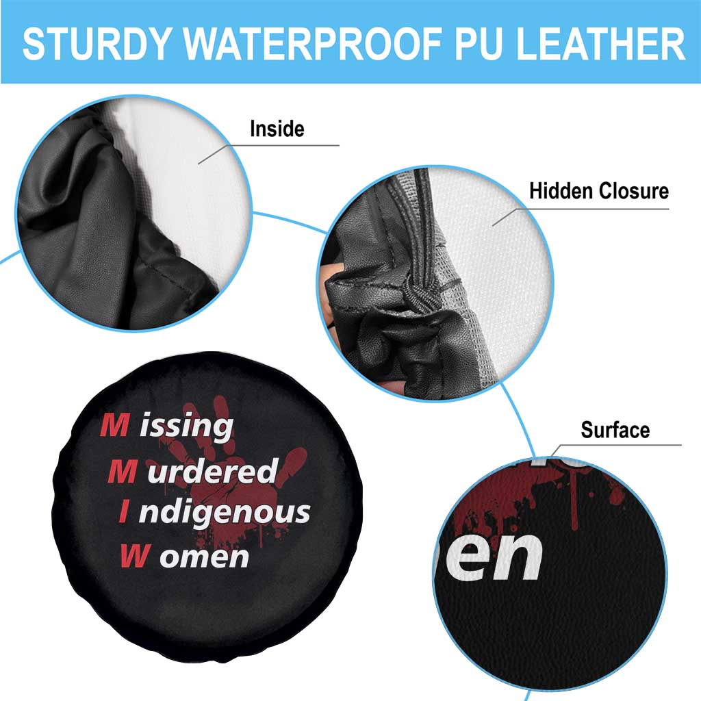 MMIW Spare Tire Cover Missing Murdered Indigenous Women Red Hand TS10 Print Your Wear