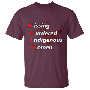 MMIW T Shirt Missing Murdered Indigenous Women Red Hand TS10 Maroon Print Your Wear