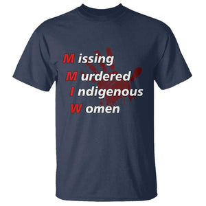 MMIW T Shirt Missing Murdered Indigenous Women Red Hand TS10 Navy Print Your Wear