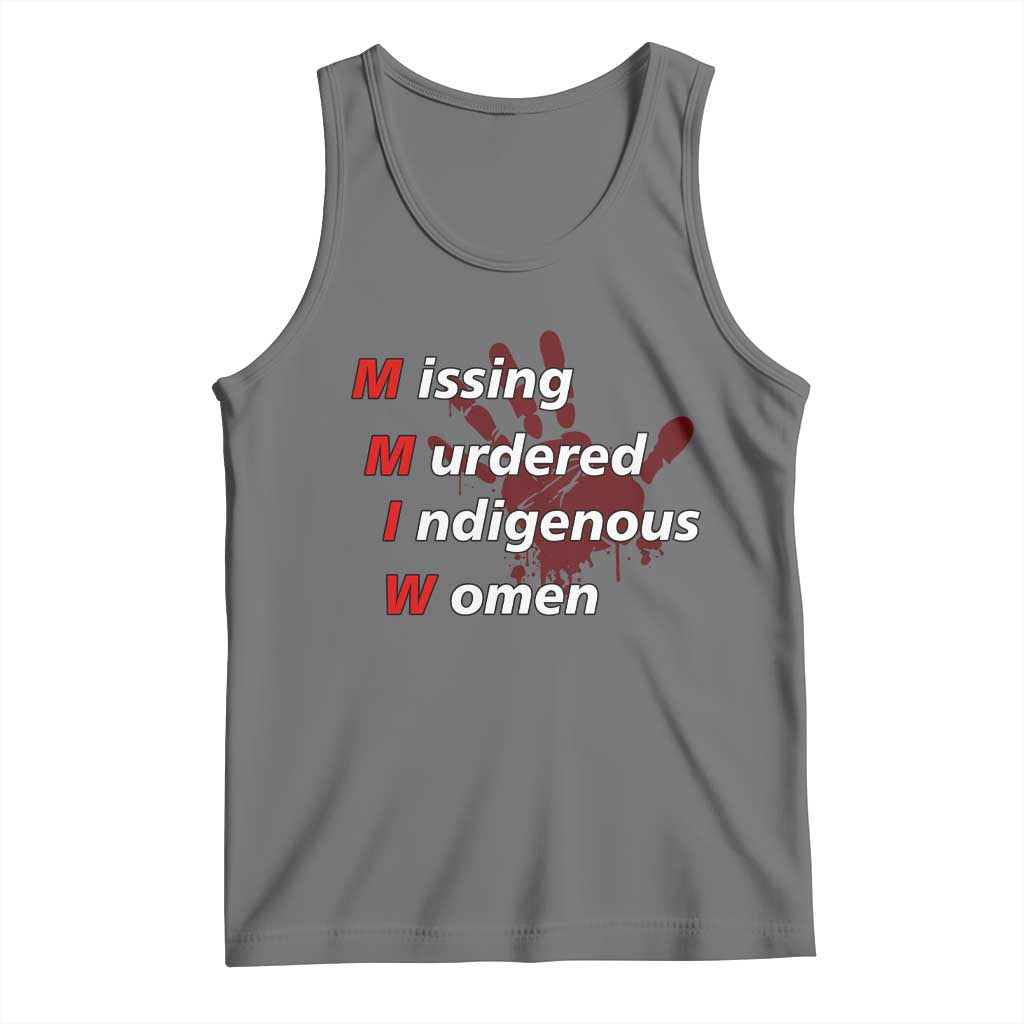 MMIW Tank Top Missing Murdered Indigenous Women Red Hand TS10 Black Heather Print Your Wear