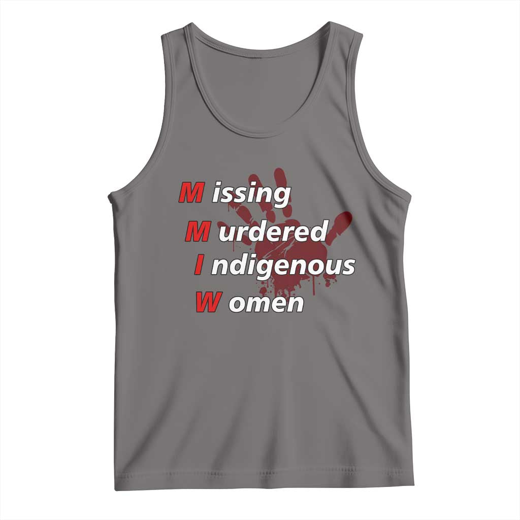 MMIW Tank Top Missing Murdered Indigenous Women Red Hand TS10 Deep Heather Print Your Wear