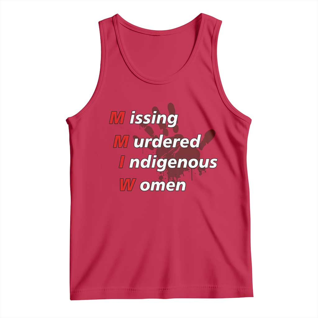 MMIW Tank Top Missing Murdered Indigenous Women Red Hand TS10 Red Print Your Wear