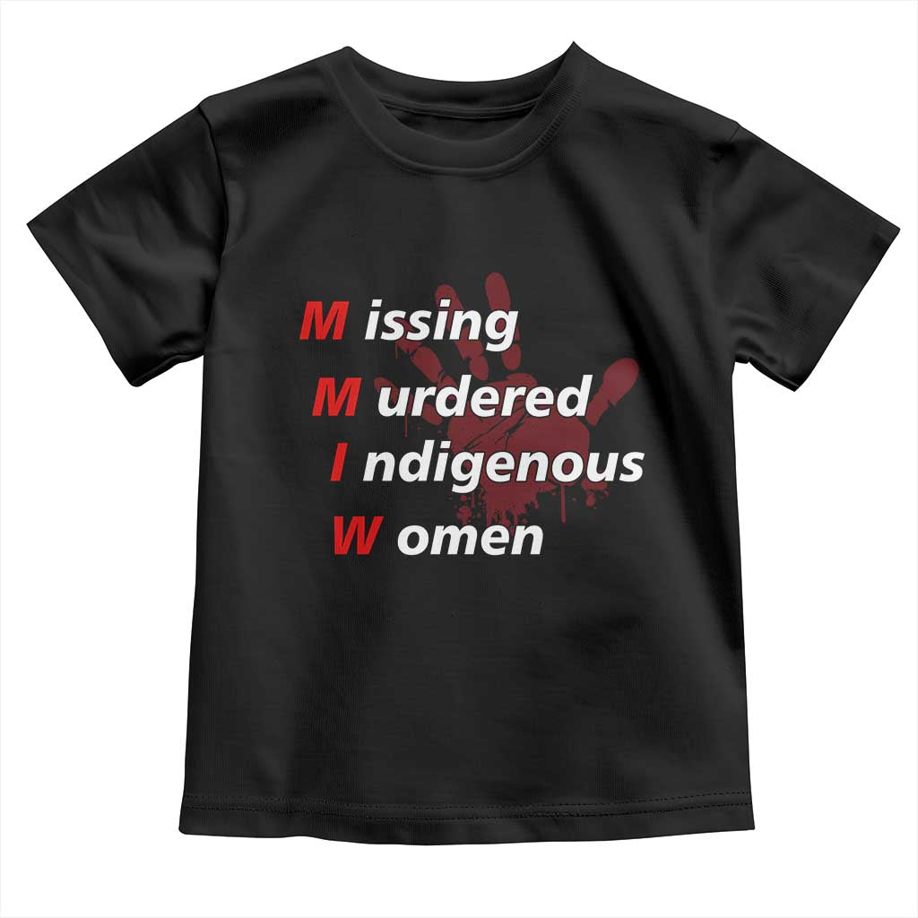 MMIW Toddler T Shirt Missing Murdered Indigenous Women Red Hand TS10 Black Print Your Wear