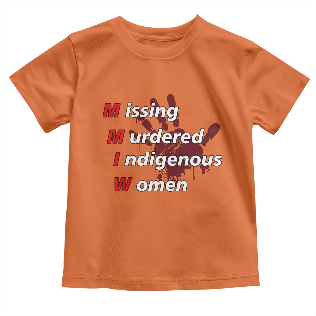 MMIW Toddler T Shirt Missing Murdered Indigenous Women Red Hand TS10 Orange Print Your Wear