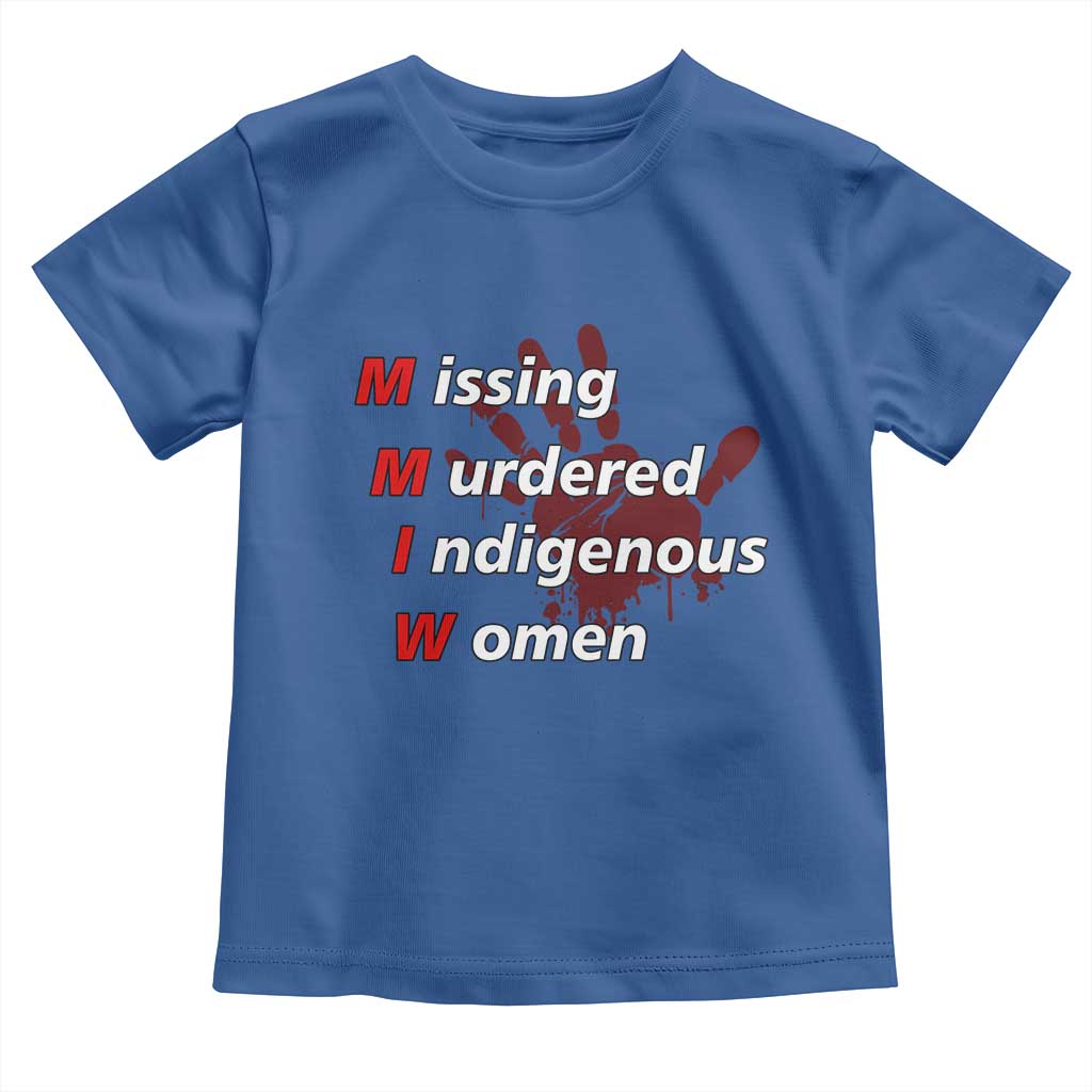 MMIW Toddler T Shirt Missing Murdered Indigenous Women Red Hand TS10 Royal Blue Print Your Wear