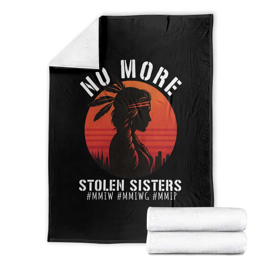 MMIW No More Stolen Sisters Throw Blanket American Native Indigenous Woman TS10 Black Print Your Wear
