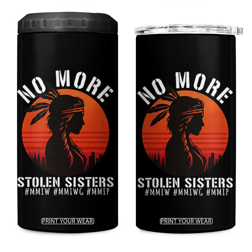 MMIW No More Stolen Sisters 4 in 1 Can Cooler Tumbler American Native Indigenous Woman TS10 One Size: 16 oz Black Print Your Wear
