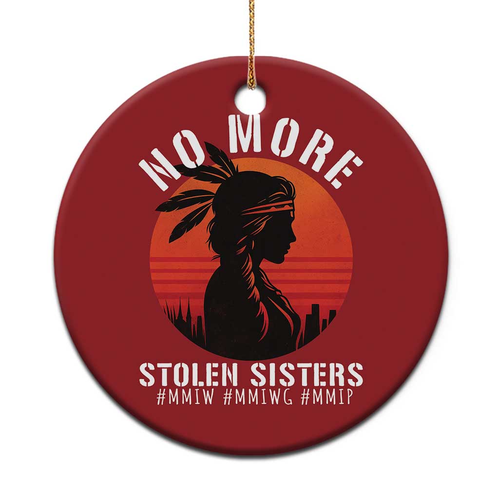 MMIW No More Stolen Sisters Christmas Ornament American Native Indigenous Woman TS10 Print Your Wear