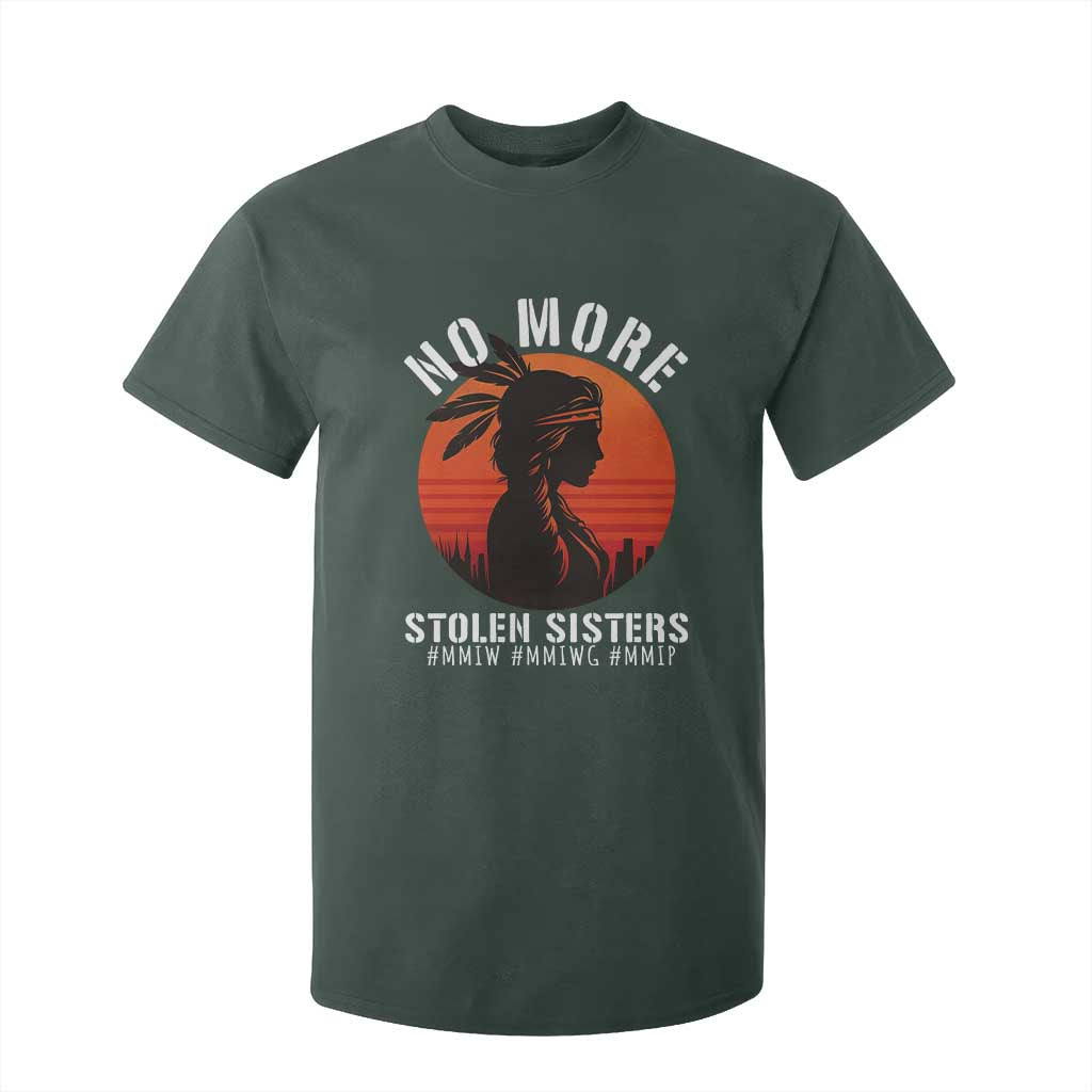 MMIW No More Stolen Sisters T Shirt For Kid American Native Indigenous Woman TS10 Dark Forest Green Print Your Wear