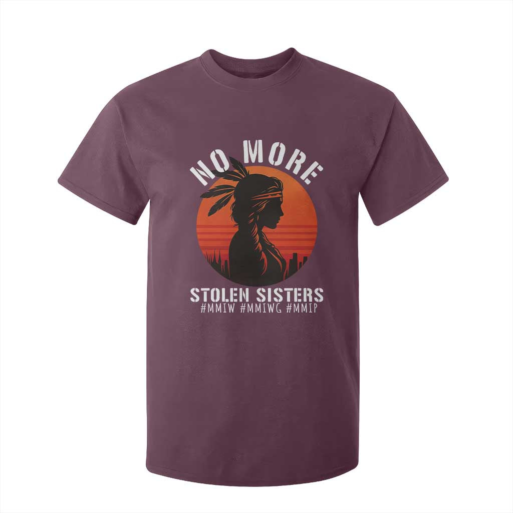 MMIW No More Stolen Sisters T Shirt For Kid American Native Indigenous Woman TS10 Maroon Print Your Wear