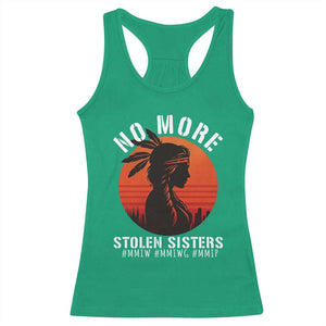 MMIW No More Stolen Sisters Racerback Tank Top American Native Indigenous Woman TS10 Irish Green Print Your Wear