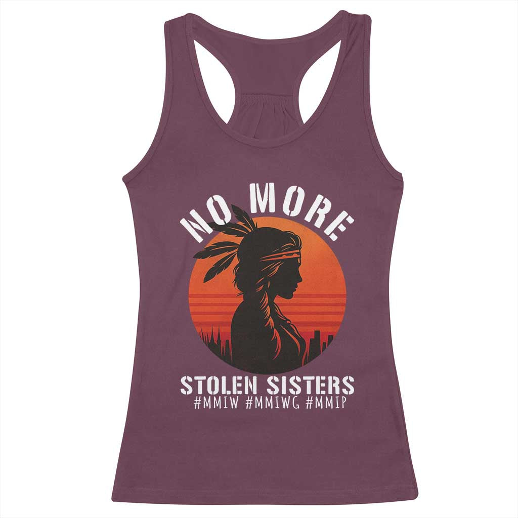MMIW No More Stolen Sisters Racerback Tank Top American Native Indigenous Woman TS10 Maroon Print Your Wear