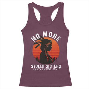 MMIW No More Stolen Sisters Racerback Tank Top American Native Indigenous Woman TS10 Maroon Print Your Wear