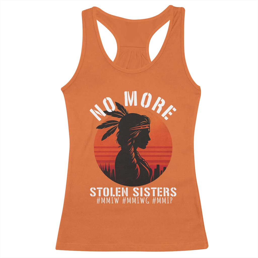 MMIW No More Stolen Sisters Racerback Tank Top American Native Indigenous Woman TS10 Orange Print Your Wear
