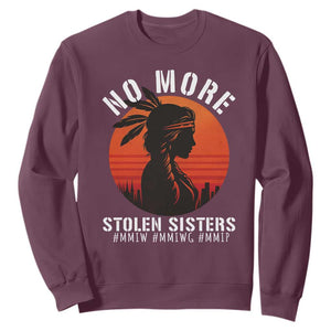 MMIW No More Stolen Sisters Sweatshirt American Native Indigenous Woman TS10 Maroon Print Your Wear