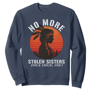 MMIW No More Stolen Sisters Sweatshirt American Native Indigenous Woman TS10 Navy Print Your Wear