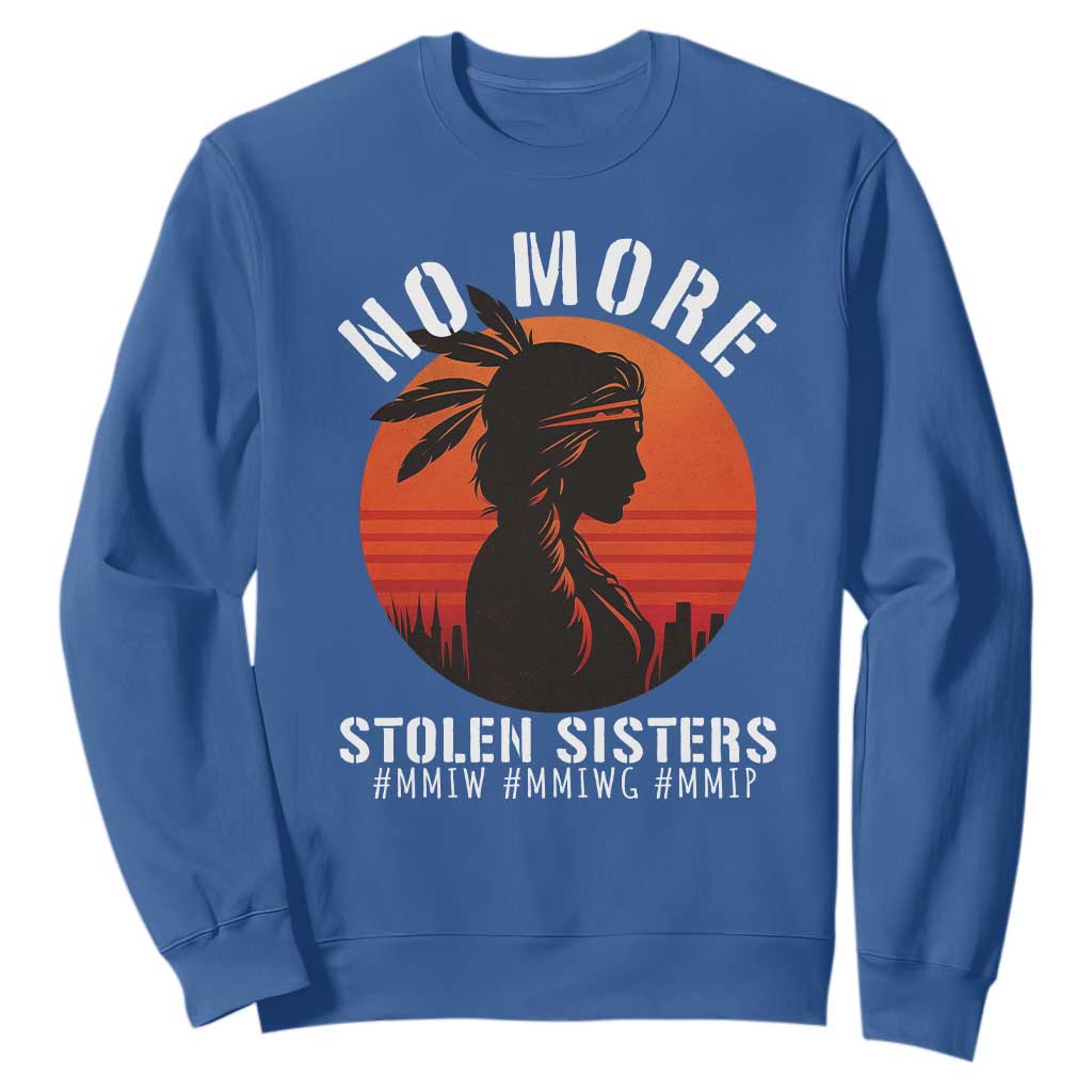 MMIW No More Stolen Sisters Sweatshirt American Native Indigenous Woman TS10 Royal Blue Print Your Wear