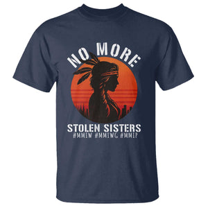 MMIW No More Stolen Sisters T Shirt American Native Indigenous Woman TS10 Navy Print Your Wear