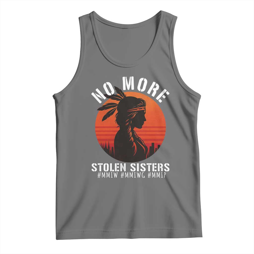 MMIW No More Stolen Sisters Tank Top American Native Indigenous Woman TS10 Black Heather Print Your Wear