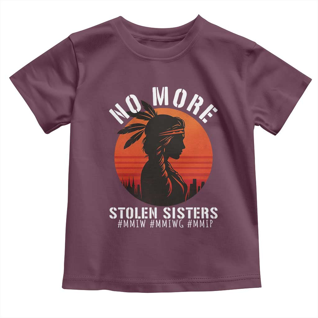 MMIW No More Stolen Sisters Toddler T Shirt American Native Indigenous Woman TS10 Maroon Print Your Wear