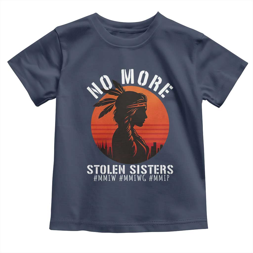 MMIW No More Stolen Sisters Toddler T Shirt American Native Indigenous Woman TS10 Navy Print Your Wear