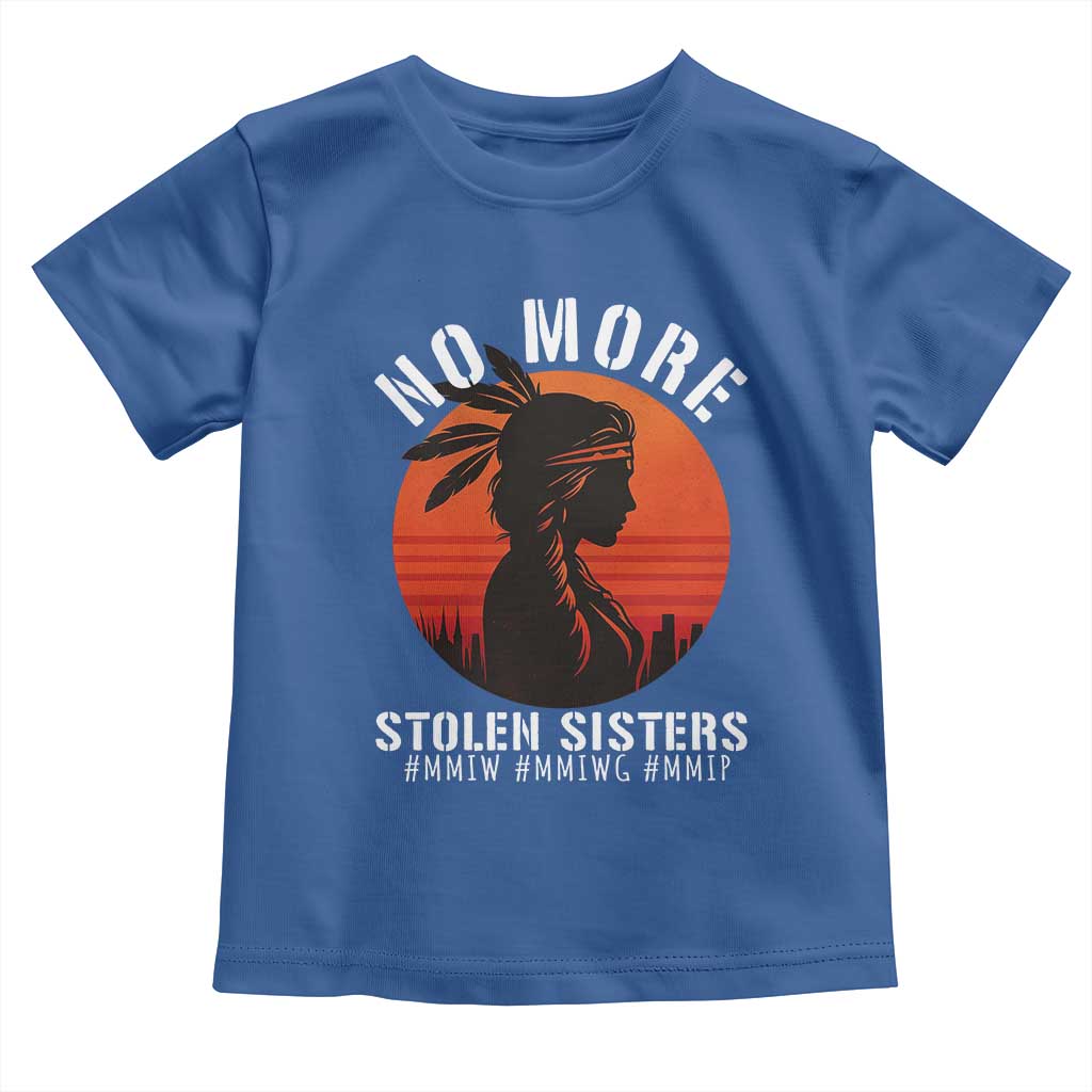 MMIW No More Stolen Sisters Toddler T Shirt American Native Indigenous Woman TS10 Royal Blue Print Your Wear