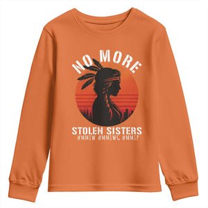 MMIW No More Stolen Sisters Youth Sweatshirt American Native Indigenous Woman TS10 Orange Print Your Wear