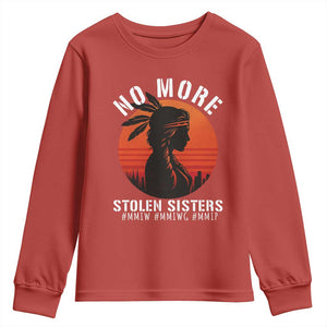MMIW No More Stolen Sisters Youth Sweatshirt American Native Indigenous Woman TS10 Red Print Your Wear