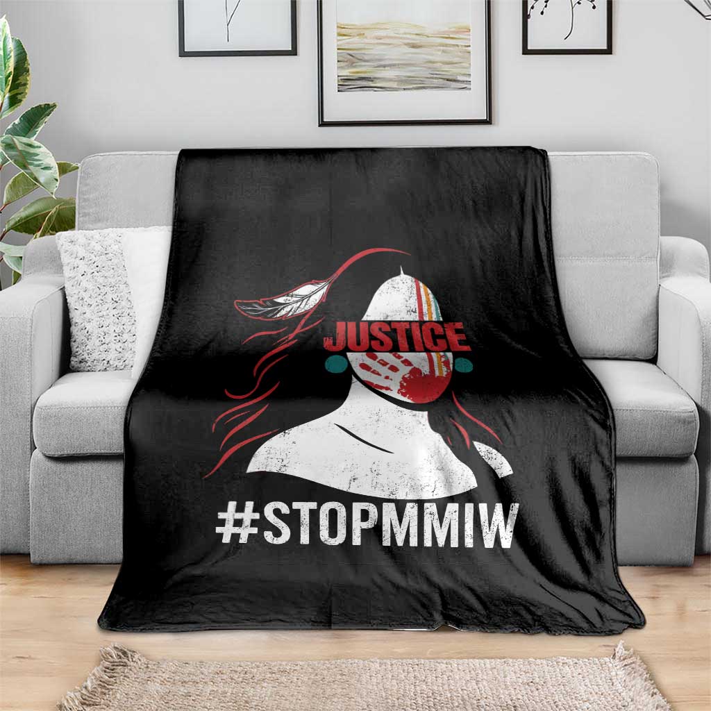 MMIW Awareness Throw Blanket Justice For Indigenous Woman Stop Stolen Sisters TS10 Print Your Wear