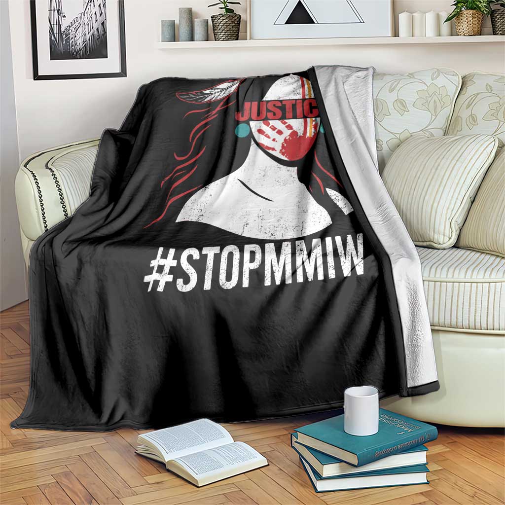 MMIW Awareness Throw Blanket Justice For Indigenous Woman Stop Stolen Sisters TS10 Print Your Wear