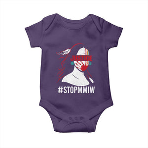 MMIW Awareness Baby Onesie Justice For Indigenous Woman Stop Stolen Sisters TS10 Purple Print Your Wear