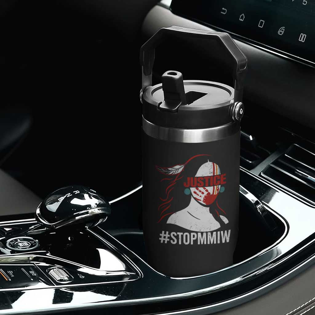 MMIW Awareness Flip Straw Tumbler Justice For Indigenous Woman Stop Stolen Sisters TS10 Print Your Wear