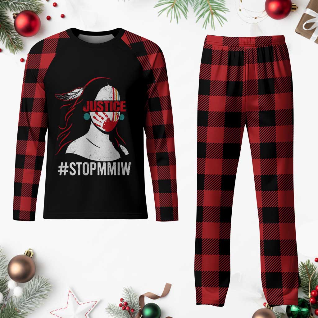MMIW Awareness Plaid Pajama Set Justice For Indigenous Woman Stop Stolen Sisters TS10 Buffalo Plaid Print Your Wear