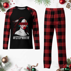 MMIW Awareness Plaid Pajama Set Justice For Indigenous Woman Stop Stolen Sisters TS10 Buffalo Plaid Print Your Wear