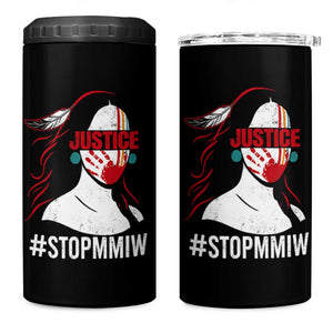 MMIW Awareness 4 in 1 Can Cooler Tumbler Justice For Indigenous Woman Stop Stolen Sisters TS10 One Size: 16 oz Black Print Your Wear