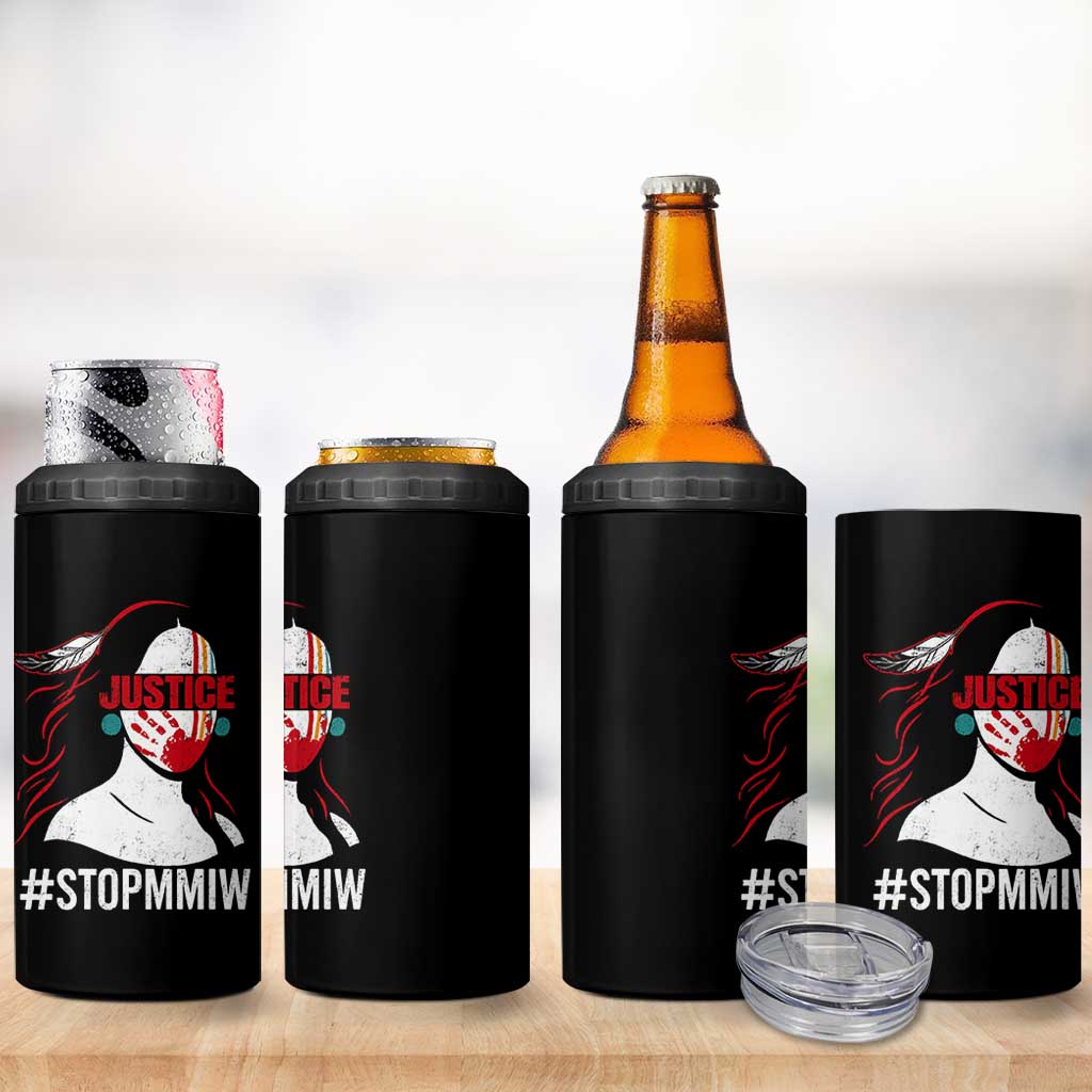 MMIW Awareness 4 in 1 Can Cooler Tumbler Justice For Indigenous Woman Stop Stolen Sisters TS10 Print Your Wear