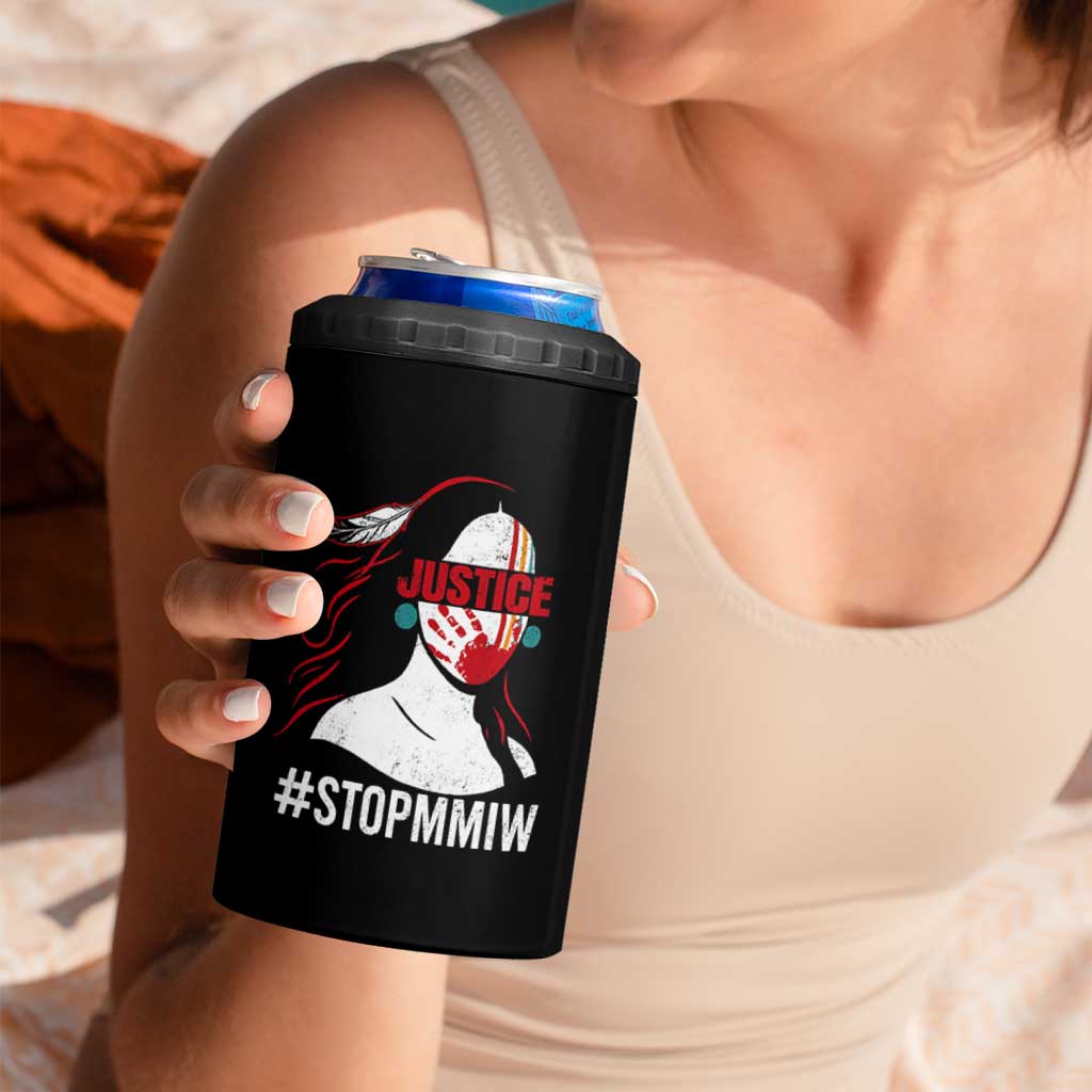 MMIW Awareness 4 in 1 Can Cooler Tumbler Justice For Indigenous Woman Stop Stolen Sisters TS10 Print Your Wear