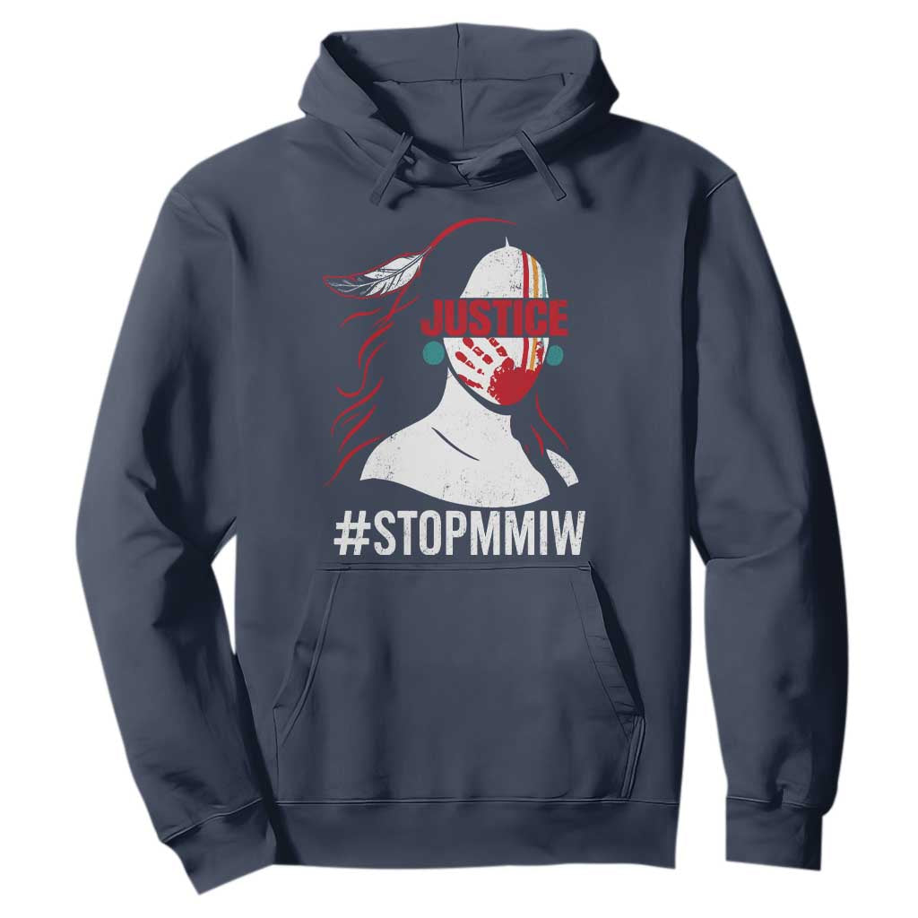 MMIW Awareness Hoodie Justice For Indigenous Woman Stop Stolen Sisters TS10 Navy Print Your Wear