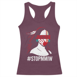 MMIW Awareness Racerback Tank Top Justice For Indigenous Woman Stop Stolen Sisters TS10 Maroon Print Your Wear