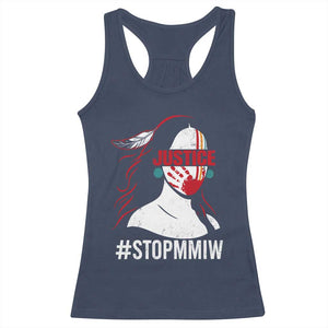 MMIW Awareness Racerback Tank Top Justice For Indigenous Woman Stop Stolen Sisters TS10 Navy Print Your Wear