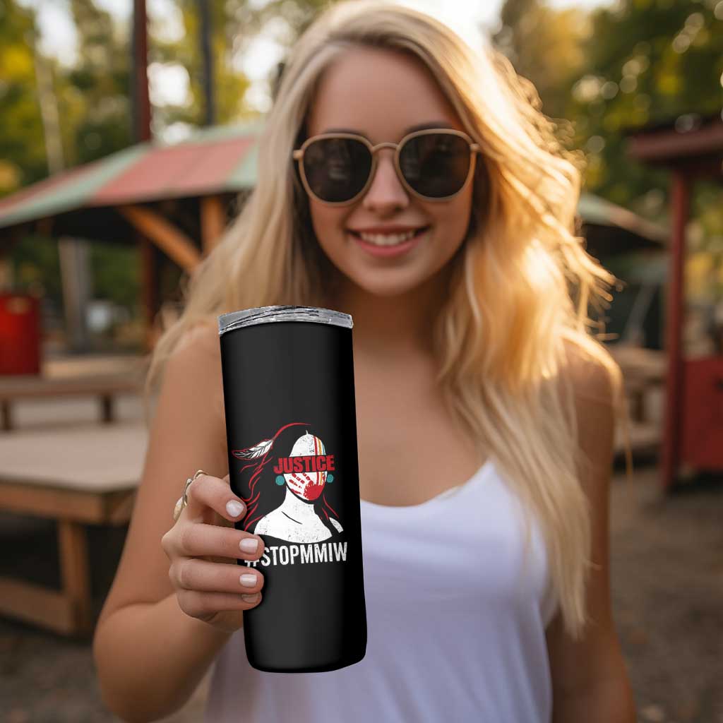MMIW Awareness Skinny Tumbler Justice For Indigenous Woman Stop Stolen Sisters TS10 Print Your Wear