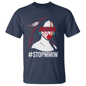 MMIW Awareness T Shirt Justice For Indigenous Woman Stop Stolen Sisters TS10 Navy Print Your Wear
