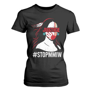 MMIW Awareness T Shirt For Women Justice For Indigenous Woman Stop Stolen Sisters TS10 Black Print Your Wear