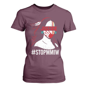 MMIW Awareness T Shirt For Women Justice For Indigenous Woman Stop Stolen Sisters TS10 Maroon Print Your Wear