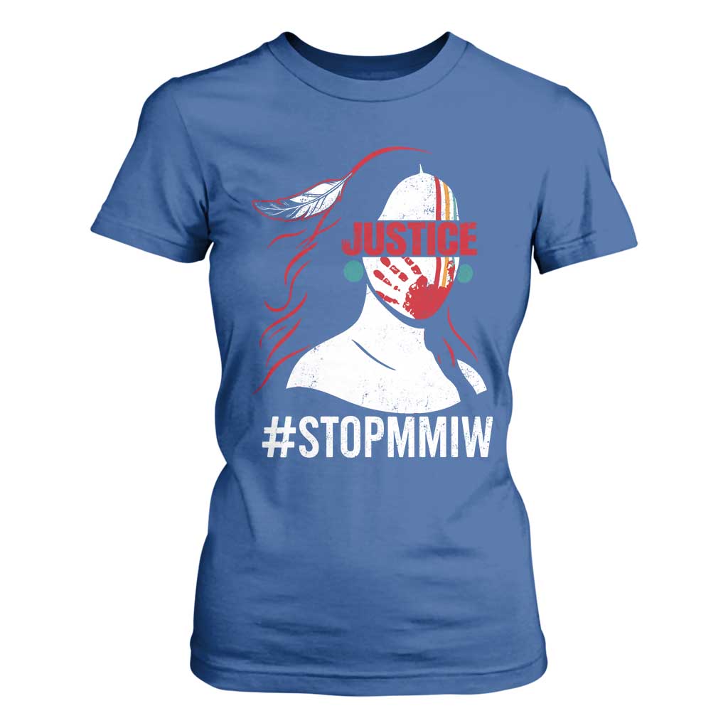 MMIW Awareness T Shirt For Women Justice For Indigenous Woman Stop Stolen Sisters TS10 Royal Blue Print Your Wear