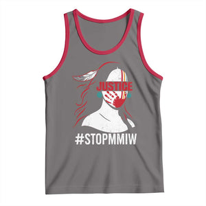 MMIW Awareness Tank Top Justice For Indigenous Woman Stop Stolen Sisters TS10 Deep Heather Red Print Your Wear