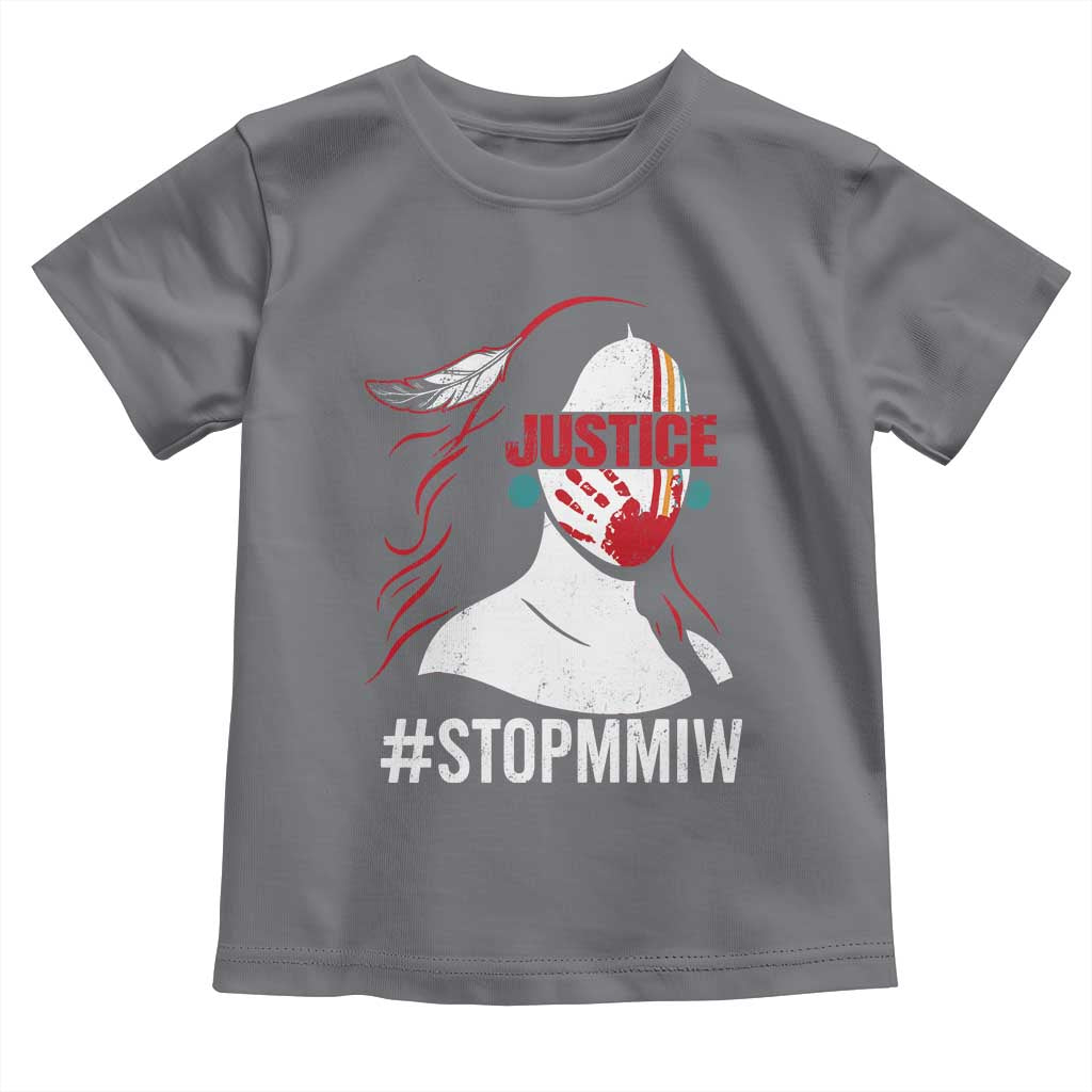 MMIW Awareness Toddler T Shirt Justice For Indigenous Woman Stop Stolen Sisters TS10 Charcoal Print Your Wear
