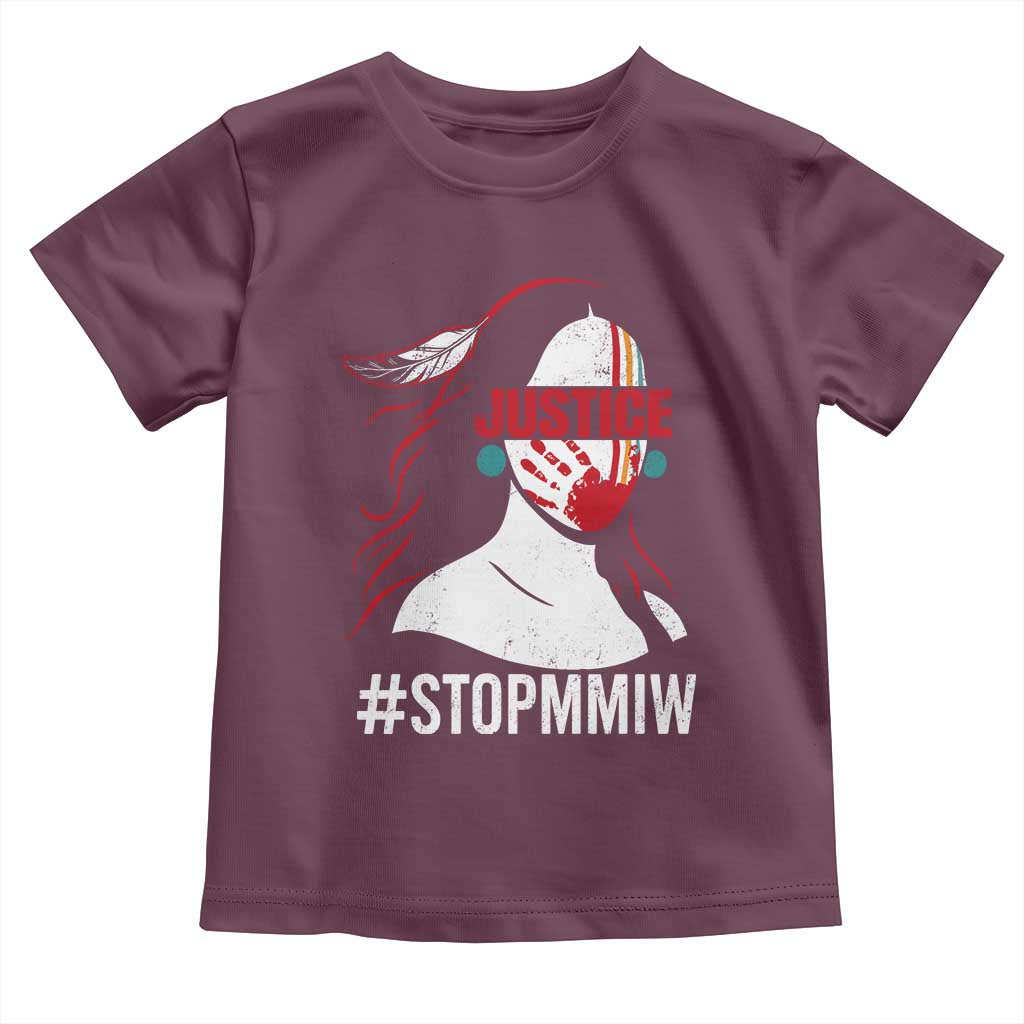 MMIW Awareness Toddler T Shirt Justice For Indigenous Woman Stop Stolen Sisters TS10 Maroon Print Your Wear