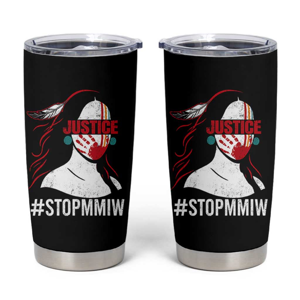 MMIW Awareness Tumbler Cup Justice For Indigenous Woman Stop Stolen Sisters TS10 Black Print Your Wear